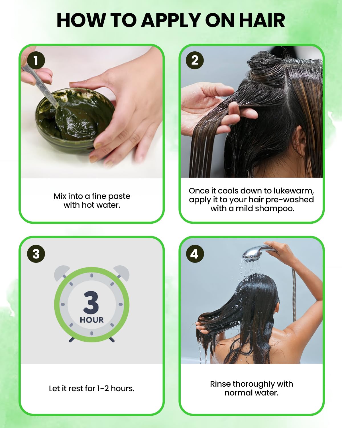 Gratihive Indigo Powder Organic for Hair Black – 100% Pure, Chemical-Free Hair Color for Men & Women, Nourishes, Strengthens & Protects Hair – 200 Grams