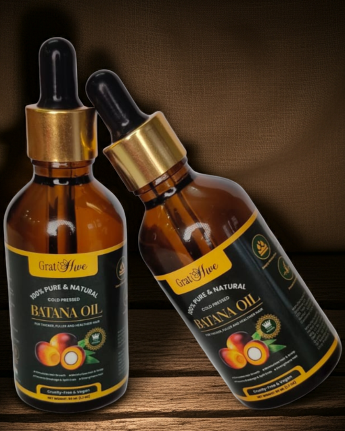 100% Pure Batana Oil for Hair Growth – Unrefined & Cold Pressed Batana Natural Hair Growth Oil | Strengthens, Repairs & Nourishes | Natural Moisturizer for Dry Scalp, Split Ends & All Hair Types