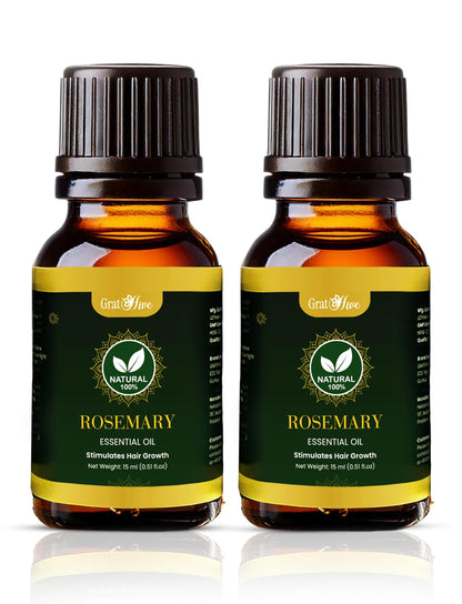 Gratihive 100% Pure Rosemary Essential Oil for Hair - Nourishing Rosemary Oil - Ideal for Women & Men - 30 ml