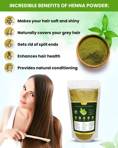 GratiHive 100% Organic Henna Powder for Hair. Bio Organic Henna Powder for Hair Color and Hair Care. Mehndi | mehendi for hair and hands. Mehandi powder for hair 200g.